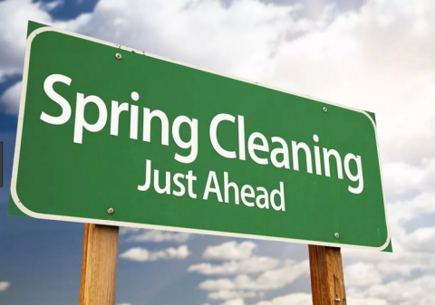 Spring Cleaning Just Ahead Sign